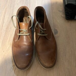 Clarks Tan Leather Chukka Boots